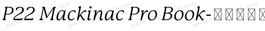 P22 Mackinac Pro Book字体转换